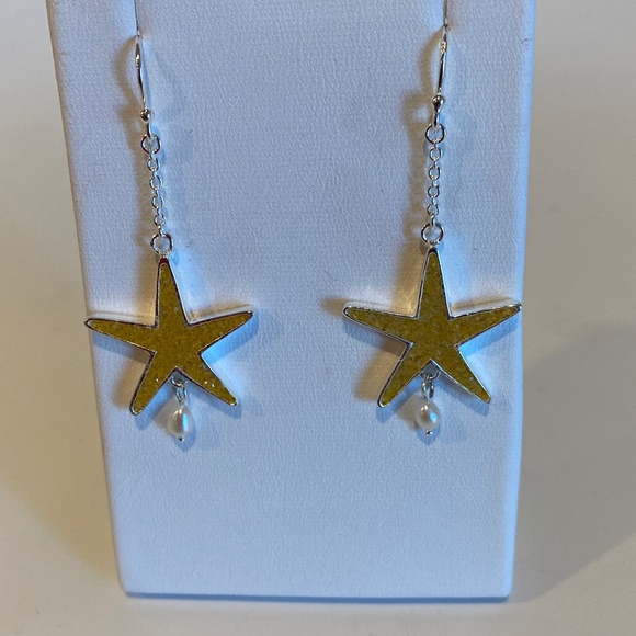 Women’s Silver Plated starfish earrings - Picture 1 of 6